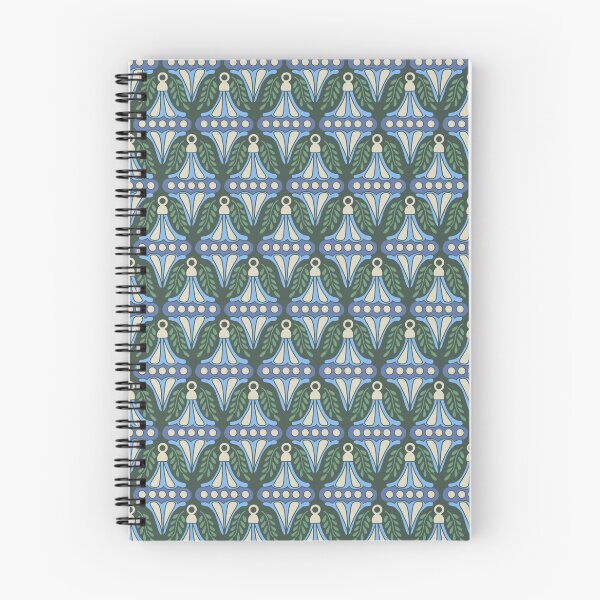Item preview, Festive Sky Blue Sage Ornament Damask Forest Pattern designed and sold by DColourMuse.