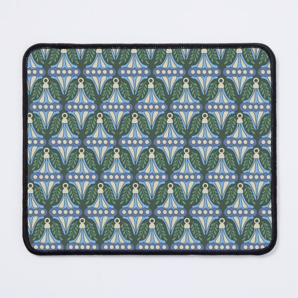 Item preview, Festive Sky Blue Sage Ornament Damask Forest Pattern designed and sold by DColourMuse.