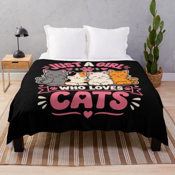 Item preview, Just a girl who loves cute cats design designed and sold by rafaeltto.