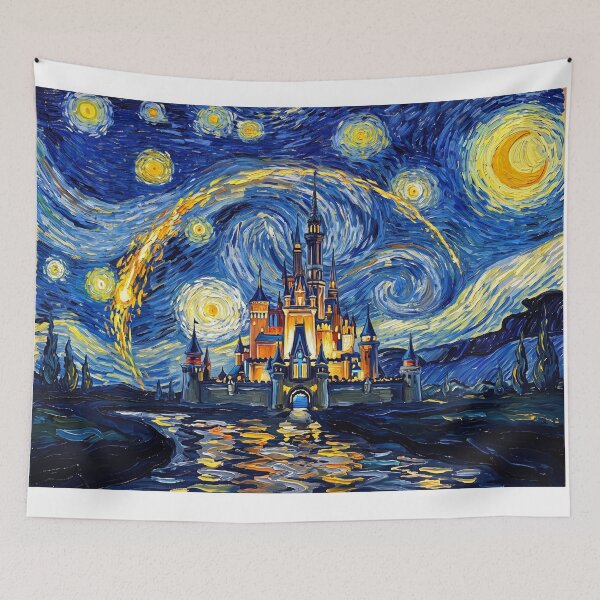 Item preview, Magic Castle Starry Night Historical Landscape designed and sold by Bad-Decisions-Designs.