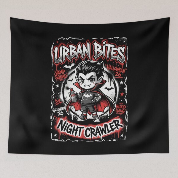 Item preview, Urban Bites Vampire Night Crawler 2026 Graffiti Design Tee designed and sold by DarylWelsh2024.
