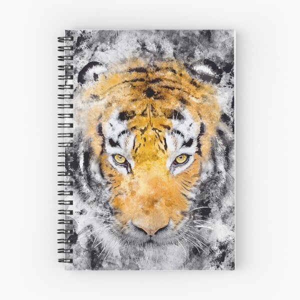 Item preview, Golden Tiger Portrait – Abstract Wildlife Watercolor Art designed and sold by Good_Things.