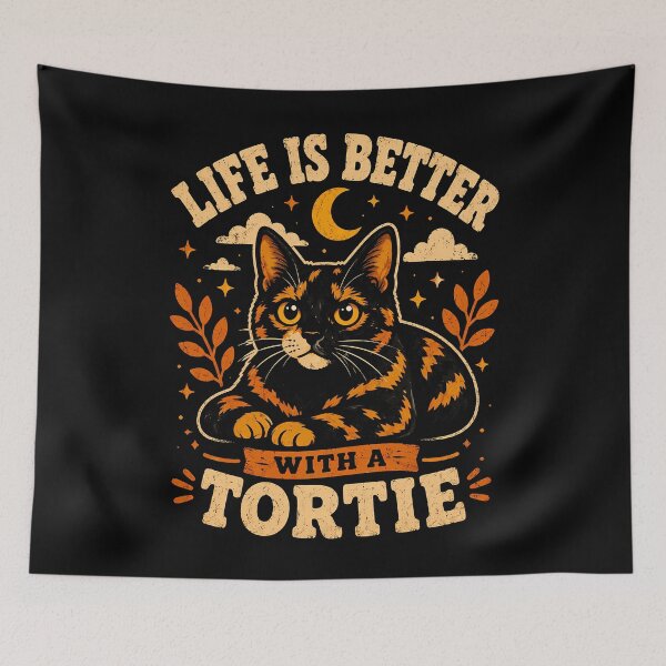 Item preview, Life is Better with a Tortie Cat Design designed and sold by rafaeltto.