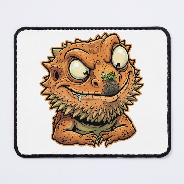 Item preview, Crazy Funny Bearded Dragon Cartoon Lizard designed and sold by Zeroserio.