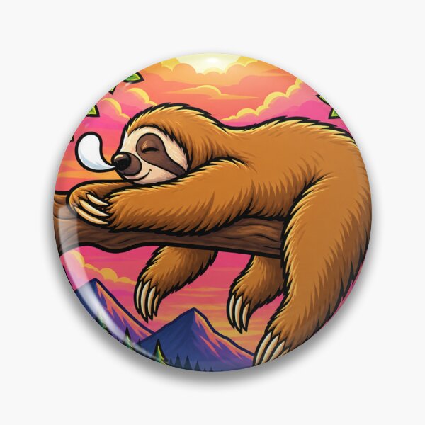 Item preview, Sloth sleep sunset retro designed and sold by BinsAliza.