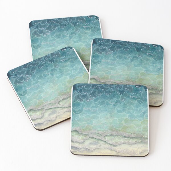 Item preview, Where the Tide Leaves a Star, Turquoise Ocean Watercolour designed and sold by ArithraStudio.