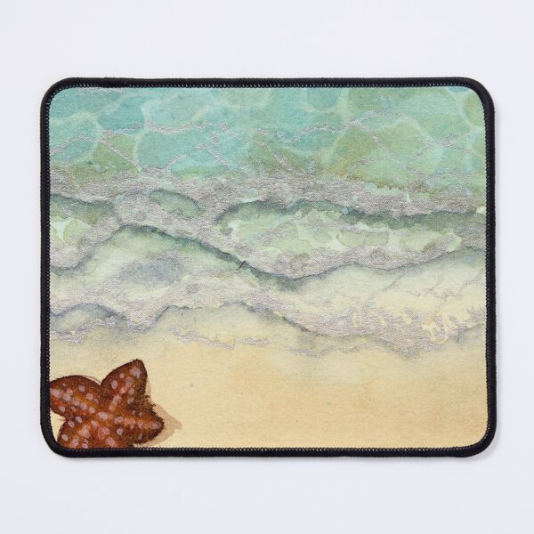 Item preview, Where the Tide Leaves a Star, Turquoise Ocean Watercolour designed and sold by ArithraStudio.