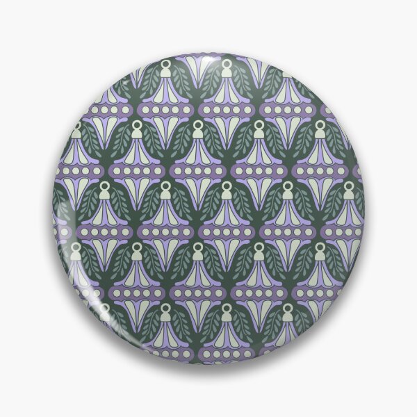 Item preview, Festive Lavender Sage Ornament Damask Forest Pattern designed and sold by DColourMuse.