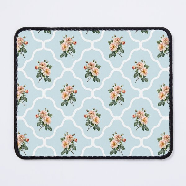 Item preview, Vintage Roses Moroccan Trellis Pattern Elegant Blue Garden Style designed and sold by EL-Lebedenko.
