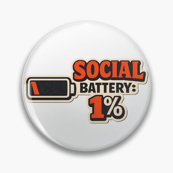 Item preview, My Social Battery Is At 1% - Funny Introvert Gift designed and sold by Art JSMY.