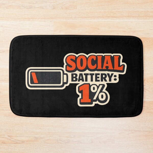Item preview, My Social Battery Is At 1% - Funny Introvert Gift designed and sold by Art JSMY.