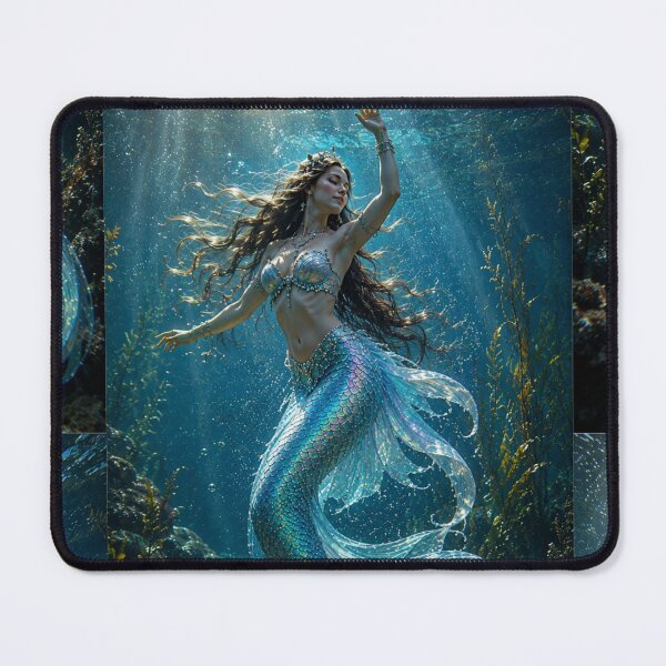 Item preview, Enchanted Mermaid Underwater – Magical Ocean Fantasy Art designed and sold by Bhaskar Digital Art.
