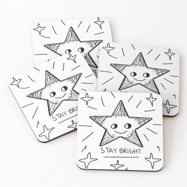 Aperçu de l'œuvre Stay Bright Smiling Star Doodle créée et vendue par zapsirtarup.