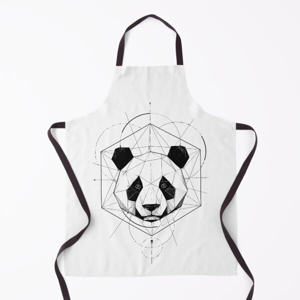Item preview, Geometric Panda Illustration – Black and White Sacred Geometry Animal Art designed and sold by Good_Things.