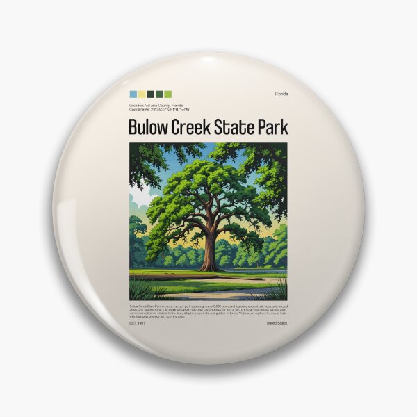 Item preview, Bulow Creek State Park Poster (Florida), USA designed and sold by PinkandP.