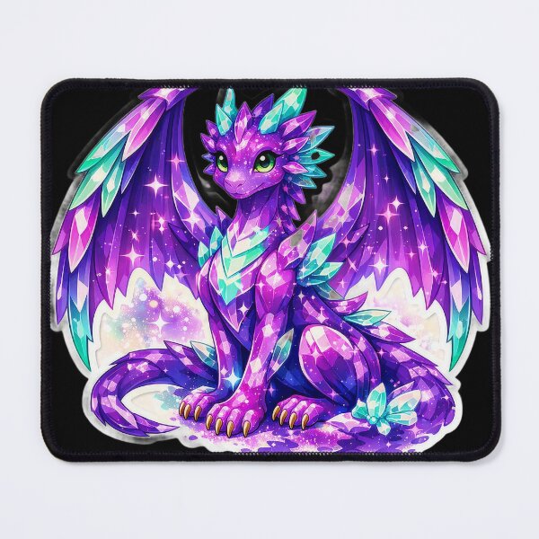 Item preview, Cute Purple Galaxy Crystal Dragon Magical Fantasy Sticker designed and sold by Freestyle Prints.