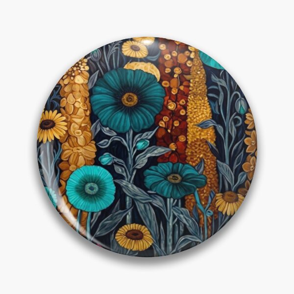 Artikelvorschau, Leuchtende, türkis-goldene gotische Blumenillustration auf dunklem Hintergrund entworfen und verkauft von Freedom Line Studio.