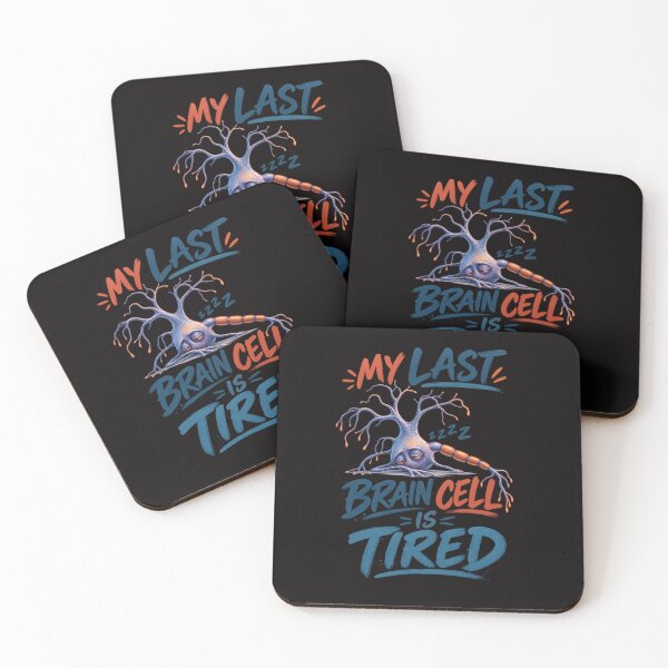 Item preview, My Last Brain Cell Is Tired – Funny Exhausted Neuron Design designed and sold by Tadeusz1.