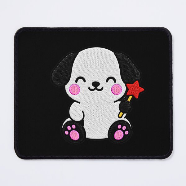 Item preview, Cute Puppy Holding Star Wand Kawaii Embroidery Patch designed and sold by ColorSplash123.