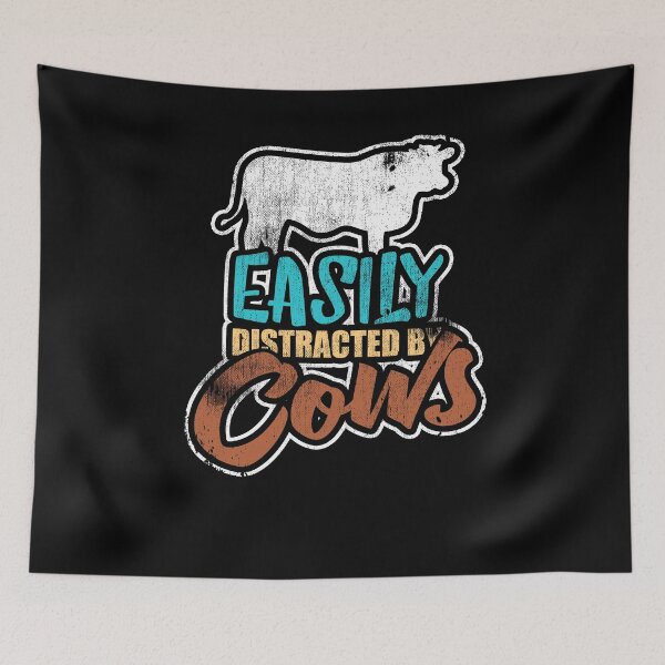 Item preview, Easily Distracted By Cows designed and sold by Pricity Designs.