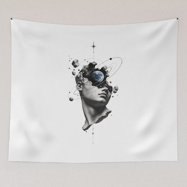 Item preview, Cosmic Mind — Surreal Space Statue Galaxy Art designed and sold by mari0n980.