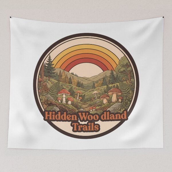 Item preview, Hidden Woodland Trails Hiking Illustration designed and sold by SHOP-Corner.