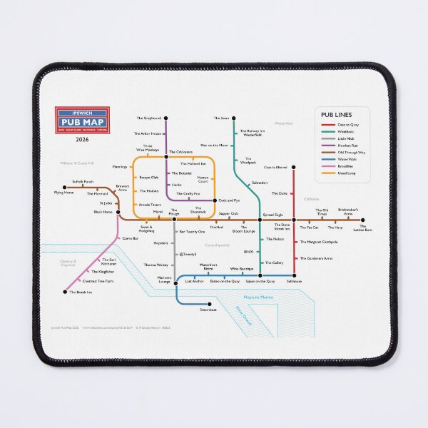 Item preview, Ipswich Pub Map 2026 designed and sold by Ian Pointer.