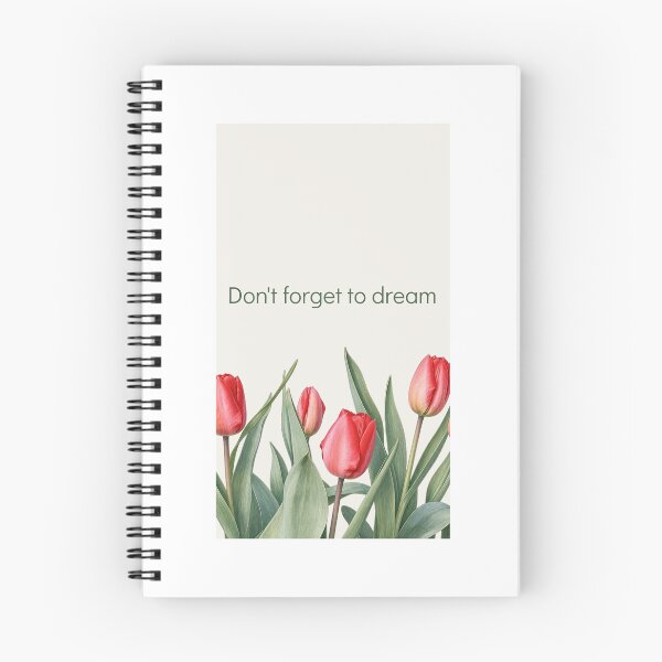 Item preview, ​Don't Forget To Dream Red Tulips Floral Quote designed and sold by Nature Moments.