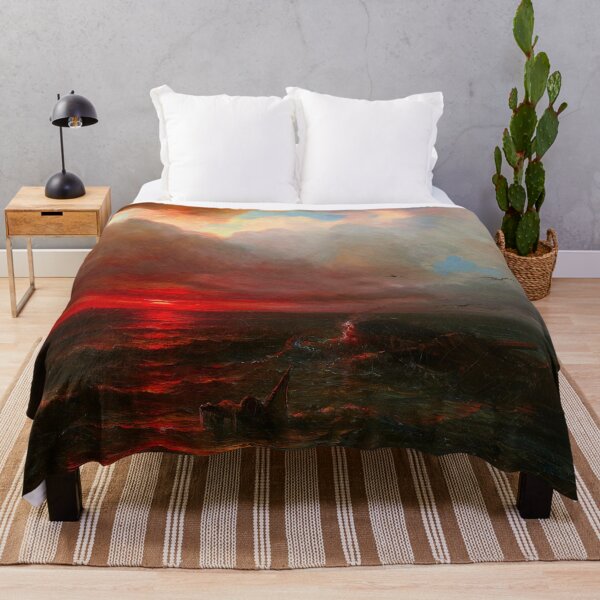 Item preview, 1862 Sunset over a coastline nautical maritime 19th century seascape painting art print by Théodore Gudin designed and sold by Jéanpaul Ferro.
