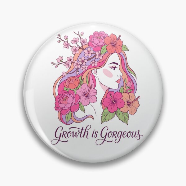Item preview, Growth Is Gorgeous Floral Woman Illustration designed and sold by mackartist.