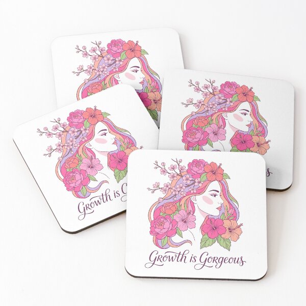 Item preview, Growth Is Gorgeous Floral Woman Illustration designed and sold by mackartist.