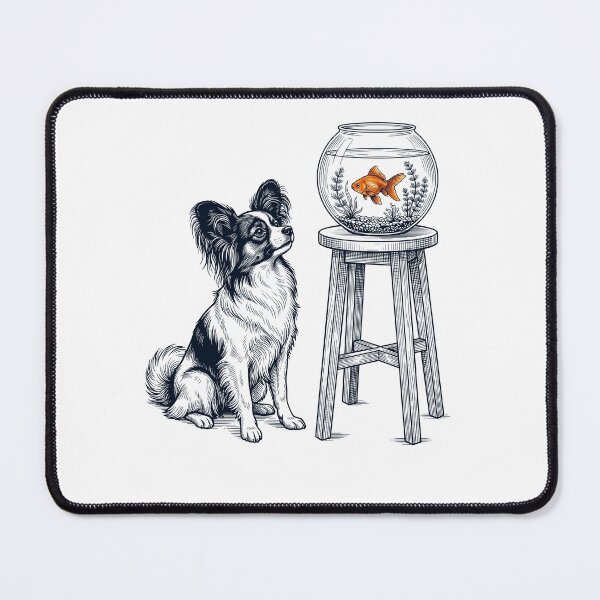 Item preview, Vintage Papillon with Goldfish Dog Lover designed and sold by dian-rody-crest.