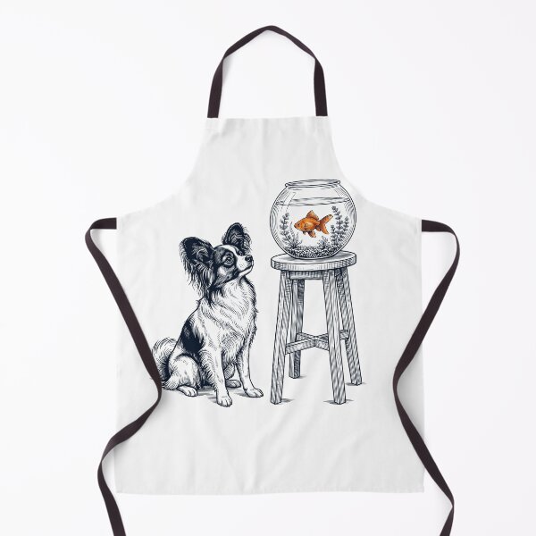 Item preview, Vintage Papillon with Goldfish Dog Lover designed and sold by dian-rody-crest.