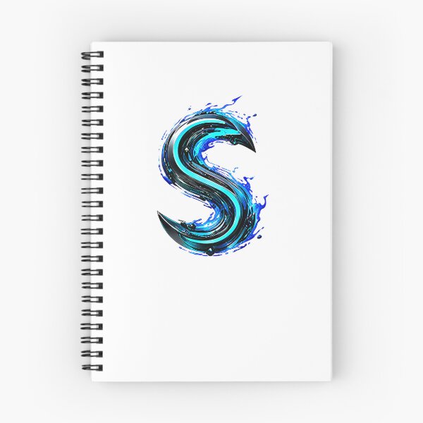 Item preview, AquaFlare Cipher The Teal Inferno Letter S designed and sold by BlissBlvdShop.