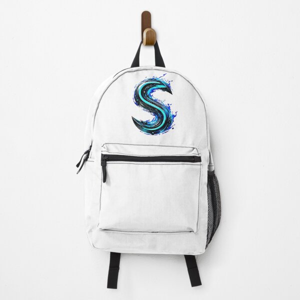 Item preview, AquaFlare Cipher The Teal Inferno Letter S designed and sold by BlissBlvdShop.