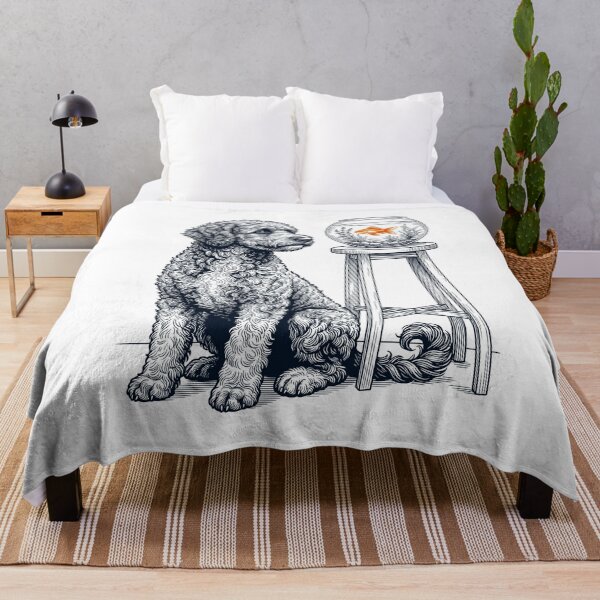 Item preview, Vintage Portuguese Water Dog with Goldfish Dog Lover designed and sold by dian-rody-crest.