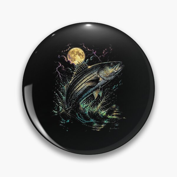 Item preview, Striped Bass Night Fishing Adventure Artwork designed and sold by cerima.