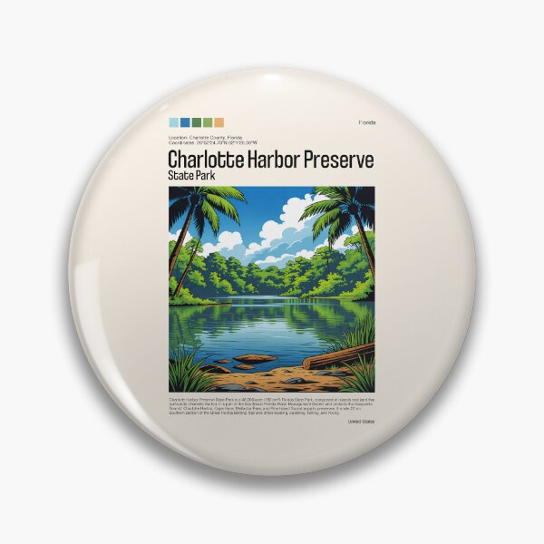 Item preview, Charlotte Harbor Preserve State Park Poster (Florida), USA designed and sold by PinkandP.