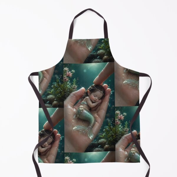 Item preview, Tiny Sleeping Mermaid Baby in a Hand – Magical Underwater Fantasy Art designed and sold by Bhaskar Digital Art.