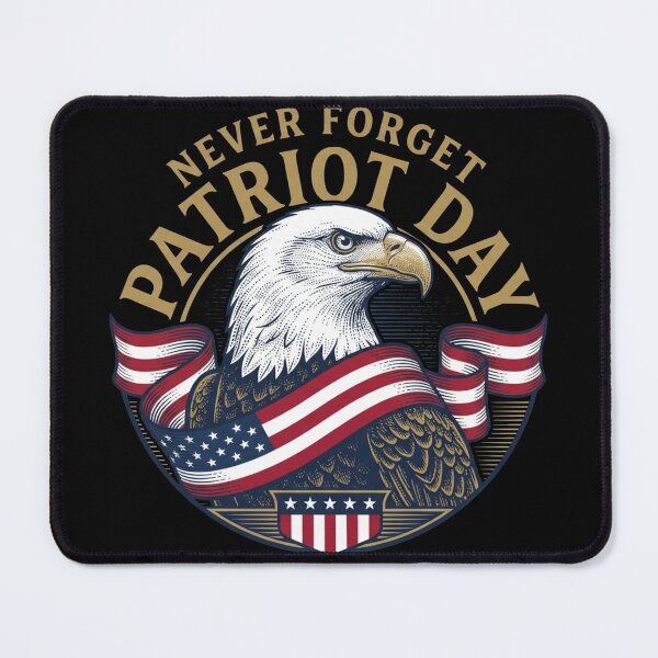 Item preview, Never Forget Patriot Day American Eagle Flag Memorial designed and sold by TeNovaStudio ⭐⭐⭐⭐⭐.