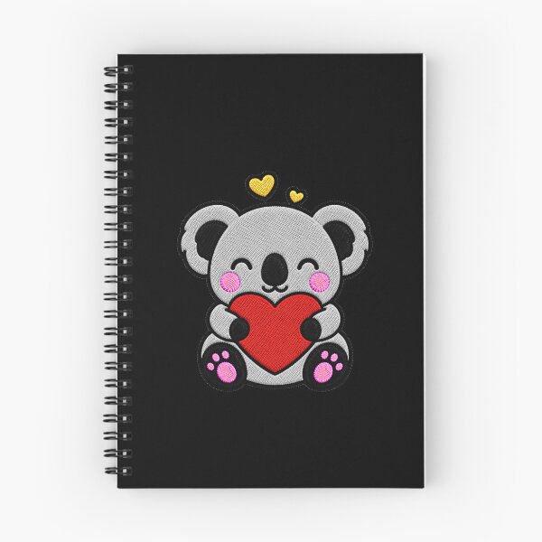 Item preview, Cute Koala Hugging Red Heart Kawaii Embroidery Patch designed and sold by ColorSplash123.