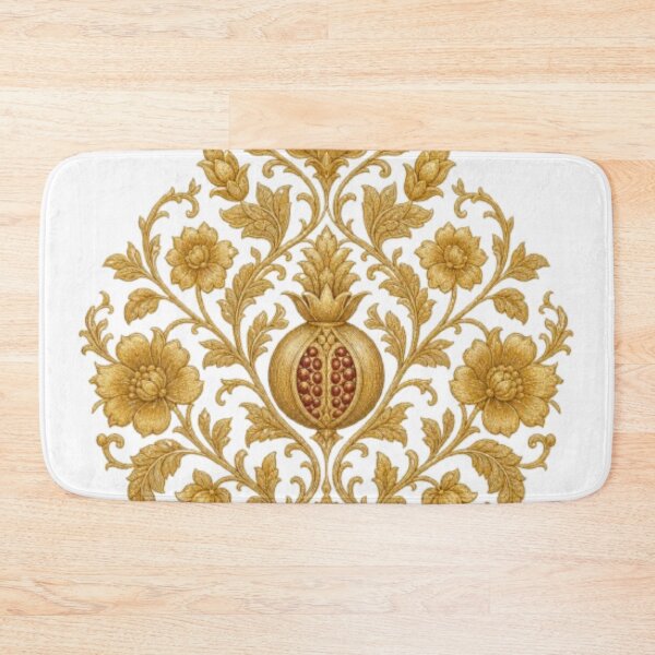 Item preview, Vintage Gold Damask Pomegranate Floral Pattern designed and sold by @VIRAT DESIGNER@.
