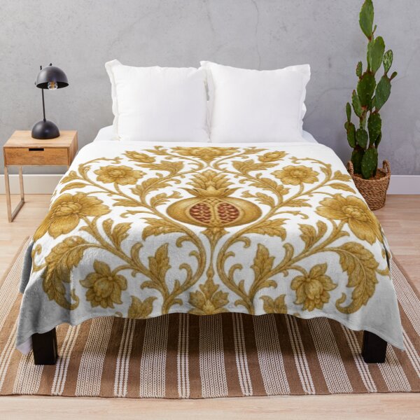 Item preview, Vintage Gold Damask Pomegranate Floral Pattern designed and sold by @VIRAT DESIGNER@.