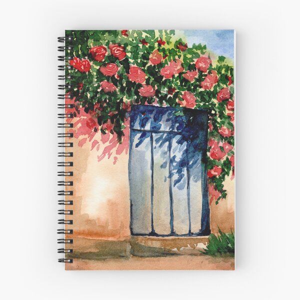 Item preview, The Door Beneath the Roses, Floral Doorway Watercolour designed and sold by ArithraStudio.