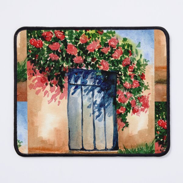 Item preview, The Door Beneath the Roses, Floral Doorway Watercolour designed and sold by ArithraStudio.