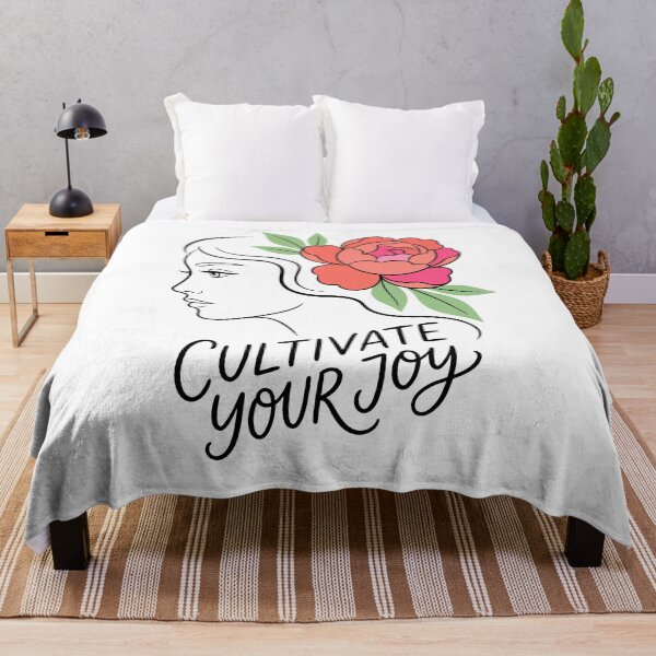 Item preview, Cultivate Your Joy Floral Woman Illustration designed and sold by mackartist.