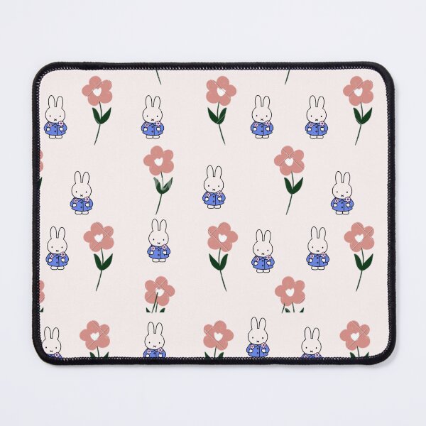 Item preview, Pastel Spring Floral Pattern with Cute Bunny in Blue designed and sold by Cozy Moss Studio.