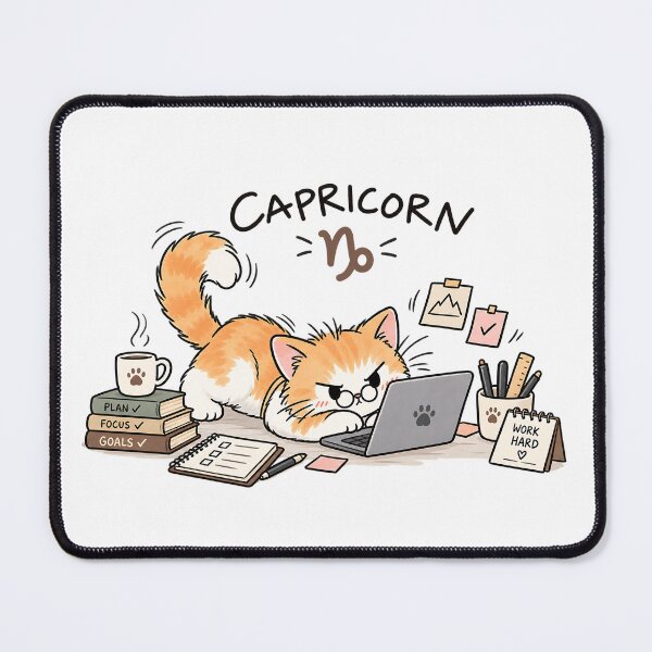 Item preview, Capricorn Cat – Work Hard, Stay Strong designed and sold by NucciCollective.
