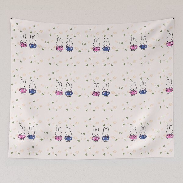 Item preview, Cute Bunny Friends Floral Pastel Pattern designed and sold by Cozy Moss Studio.