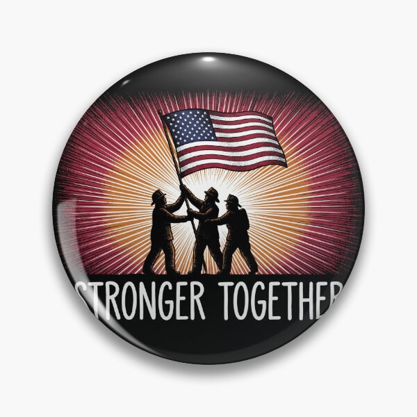 Item preview, Stronger Together Firefighters Raising Flag Ground Zero Patriot Day designed and sold by TeNovaStudio.